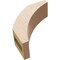 Ekena Millwork 3-inch W x 8-inch D x 8-inch H Thorton Rough Cedar Woodgrain TimberThane Knee Brace, Primed BRCUR03X08X08THRRCPR - alternate 5
